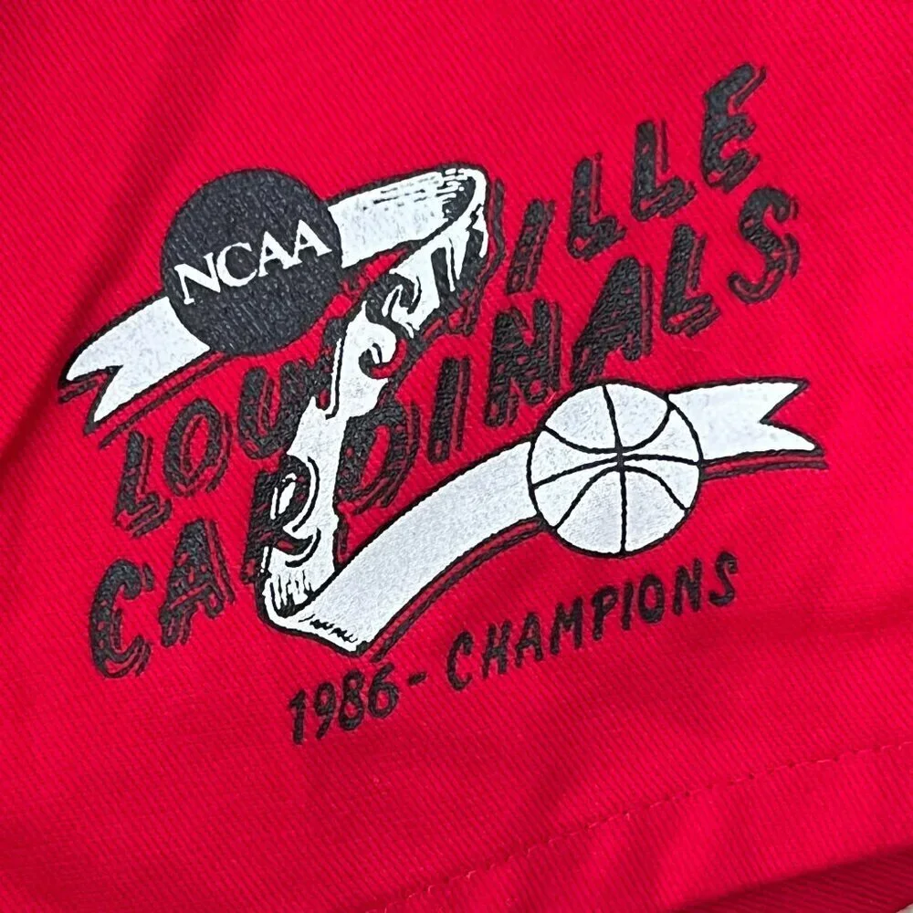 Louisville Cardinals Champion 1986 Basketball Track Running Shorts Retro M NWT‎
